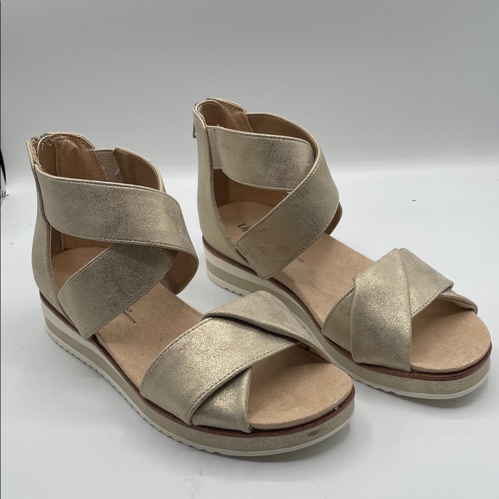 Life Stride Zoom Gold Women's Gladiator Sandals, size 6W